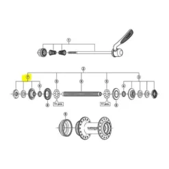 Shimano HG495A/MT500 F 275 Left Hub Cone
