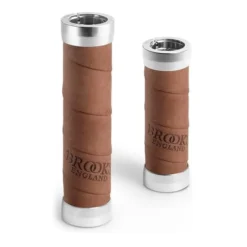 Brooks England Slender Leather Grips 100-130 Mm Coffee Brown