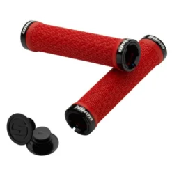 SRAM Locking Handlebar Grips Double Clamp MTB Red
